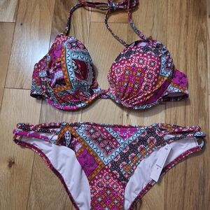 Victoria's Secret Pink Multi-Pattern Push-Up Bikini